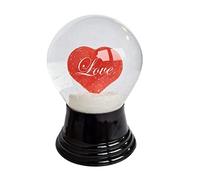 Boule à Neige en Verre véritable - Presque comme de la Neige - Motif : cœur Love 8 cm