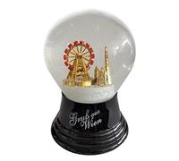 Boule à Neige en Verre véritable - Presque comme de la Vraie Neige, Motif Steffl & Grande Roue, 8 cm
