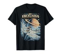Boule à Neige Enceladus Saturne pour Skieur Spatial rétro Sci FI T-Shirt