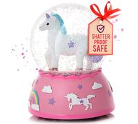 Boule à Neige incassable Licorne avec Musique - Cadeaux Licorne pour Filles | Boules à Neige incassables pour Enfants - Boule à Neige | Cadeaux pour Petite-Fille | Boule à Neige en Plastique | Boules