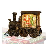 Boule à neige Lanterne de Noël Ornements de train à piles | Train de Noël Lumière Accessoire décoratif pour la maison : salle à manger, cheminée, table, étagère, chambre, salon