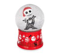 Boule à neige lumineuse Disney L'Étrange Noël de Monsieur Jack Skellington de 15,2 cm avec paillettes tourbillonnantes | Décoration d'intérieur pour chambre d'enfant | Tim Burton
