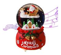 Boule à neige musicale de Noël, boules à neige de Noël avec musique, flocons de neige à paillettes, lanterne décorative illuminée, cadeau de décoration de Noël pour adultes filles et femmes