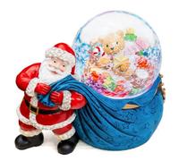 Boule à neige musicale Père Noël, chute de neige automatique, lumières colorées, décoration festive, cadeau fait à la main, pour la famille, les amis, pièce maîtresse de Noël parfaite, joue 14 chants