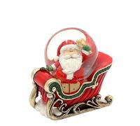 Boule à Neige Père Noël dans traîneau de Noël Rouge, L x l x H Ø Boule 7 x 4,5 x 7 cm Ø 4,5 cm Rouge