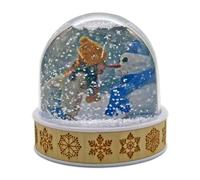 Boule à Neige personnalisée avec Motif Nordique à Paillettes - Décoration idéale pour Les Chaussettes, Les Cadeaux de Noël, Les décorations ou Les Loisirs créatifs (Naturel)