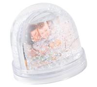Boule à Neige personnalisée Photo - Boule Transparente avec Photo imprimée au Recto et au Verso à l'intérieur de Cette Boule de décoration à Neige