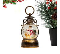 Boule À Neige pour Noël, Minuterie De 6 Heures pour Vacances d'hiver, Décoration Pailletée De Lanterne Boule À Neige De Noël, pour sous l'arbre, Cheminée, Salon, Chambre, Appui De Fenêtre, Amis,