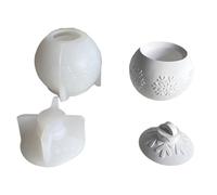 Boule à neige pratique Bougeoir Moule Vacances Flocon de neige thématique Boule en forme de boule pour bougeoir Décoration de vacances
