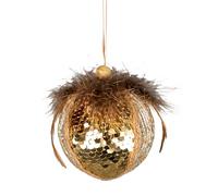 Boule à Paillettes dorées de 7 cm - Décorations à Suspendre pour Sapin de Noël - Ornements décoratifs festifs sur Le thème des Contes de fées