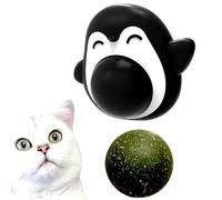 Boule à Rouleau Catnip, Boules de léchage Catnip pour Chat - Jouet Mignon Licker pour | Les Pingouins façonnent Le mâcher traite la Balle pour Le Nettoyage et la Morsure des Dents