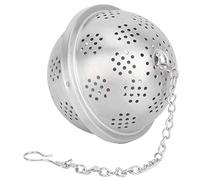 Boule à thé à mailles Extra fines en acier inoxydable, avec crochet à chaîne étendu, pour infuser du thé en vrac et des assaisonnements (L)