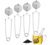 Boule à Thé avec Poignée, Ø 4.5 cm | 4 Pièces, Facile à Utiliser, Facile à Nettoyer, pour Tous Types de thé en Vrac, Café ou Vanille