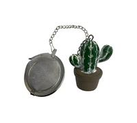 Boule à thé en inox avec breloque en forme de Cactus en résine