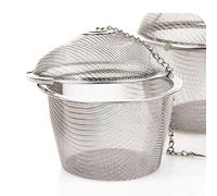 Boule à thé en acier inoxydable avec filtre à mailles fines pour thé en vrac et épices, chaîne de 15 cm, disponible en tailles de 4,5 cm/6,5 cm/8,5 cm/11 cm de diamètre (11 cm)