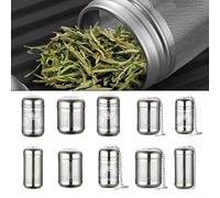 Boule à thé en acier inoxydable avec grande maille et chaîne étendue, adaptée pour infuser du thé en vrac, des herbes et des épices (A2-L)