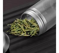 Boule à thé en acier inoxydable avec maille fine et chaîne étendue, conçue pour infuser du thé en vrac, des épices, des herbes et des bases de soupe (A2-S)