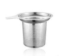 Boule à thé en vrac en acier inoxydable 304 - Passoire réutilisable pour café, marc et herbes - Accessoire de théière - Argenté - 5,6 cm