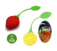Boule à thé infuseur à thé en silicone Filtre à Thé en forme de fraise/citron Diffuseur de Thé en vrac Passoire à Thé réutilisable