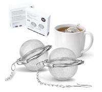 Boule à thé inox | Lot de 2 infuseurs boules à thé en acier inoxydable 4,5 cm | Réutilisable et facile à nettoyer | Idéal pour théières, tasses et mugs (Boite de 2)