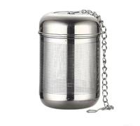 Boule à thé robuste en acier inoxydable avec maille fine adaptée pour infuser des feuilles de thé, des épices et des assaisonnements à base de plantes dans des liquides chauds ou froids (A2-L)