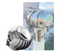 Boule à vent en acier inoxydable 304 sans propulsion, capuchon de ventilation de turbine de toit, partie supérieure rotative, balle de dissipation de la chaleur de la fumée de l'usine de ferme (150 mm