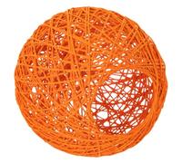 Boule Abat-jour en Papier Rotin Orange pour Plafonnier