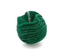 Boule abrasive en non-tissé abrasif Ø 100 mm (K120 moyen) avec mandrin de fixation - Pour perceuse et meuleuse à tige