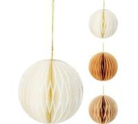 boule alvéolé suspension 15cm blanc or beige - modèle aléatoire - générique a64105700