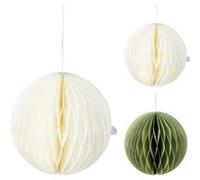 boule alvéolé suspension 25cm blanc vert - modèle aléatoire - générique a64105810
