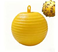Boule Anti Mouche Piège à Mouches des Fruits Balle Collante Plastique Imperméable Jaune Utilisation Intérieur et Extérieur Adapté pour Verger Potager et Cuisine