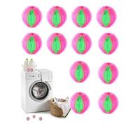 Boule Anti Poil Machine à Laver, 12 Pcs Attrape Poils Machine a Laver Réutilisable, Balle de Lavage Anti Poils, Boule Lessive, Anti Poil Machine à Laver, Boule de Lavage, Attrape Poils Machine a Laver