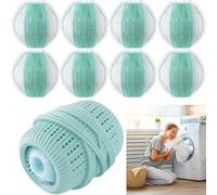 Boule Anti Poils Machine à Laver, Attrape Poils Machine a Laver Enleve Poil Animaux Réutilisable Pour Meilleure Friction du Linge, Réduire l'enchevêtrement et Nettoyage Efficace 8PCS Set