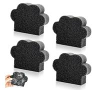 Boule Anti Poils Machine a Laver, Lot de 4 Attrape Poil Machine a Laver Éponge Humide et Sèche Contre Les Poils d'animaux Réutilisable Boule Machine à Laver Anti Poils pour Chien Chats Poils