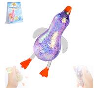 Boule Anti-Stress en Sucre spongieuse en Forme de Canard Mignon, Ultra spongieuse et malléable, à montée Lente, relaxante, Anti-Stress sensoriel for soulager l'anxiété, Panier de Pâques(Purple)