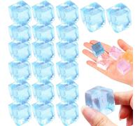 Boule Anti-Stress Ice Cube 20 pièces 0, 9 Pouces, Bloc Transparent en Silicone Flexible, Jouets à Presser, Jouet de soulagement Portable pour fête de Bureau, Couleur aléatoire - Jouets à Presser BOU