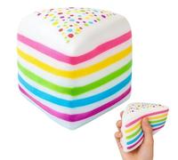 Boule Anti-Stress Rainbow Cake | Jouet Sensoriel Rainbow Cake à Retour Lent - Anti-Stress Alimentaire,pour Travail Étude Trajets Maison Voyage Longues Distances Prix Salle de adeaux