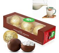 Boule Chocolat Chamallow Chocolat a offrir anniversaire Assortiment Luxe Noel enfant Pour dire merci Choco qui Fond Mini chamallow 3 Délicieuses boules chocolat chaud Guimauve latte matcha