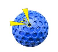 Boule couinante pour animaux de compagnie, jouet à mâcher en caoutchouc solide, soulagement interactif des maladies infantiles, résistant aux morsures, bleu ou rouge, petit, moyen, parfait pour les