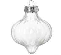 Boule Creuse Transparente PET Décoration Noël Mariage(11×8.0cm) | Matériau PET transparent, pour brillance réfléchissante, aspect verre réaliste, incassable, sécurité enfants