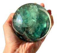Boule cristal fluorite verte, sphère quartz pierre naturelle,décoration