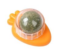 Boule d' à chat - Rouleau rotatif à à chat - Boule d' à chat comestible - Jouet interactif à mâcher pour chaton - Friandise saine pour les soins dentaires et réduire le stress