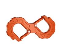 Boule d’Attelage Équerre Crochet Universel Portable en Forme de S, Boucle en U à Double extrémité, Sauvetage Rapide, Barre de remorquage Hors Route, Accessoires de remorque remorque Boule(Orange)