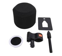 Boule d’isolation pour microphones à condensateur, pare-vent et filtre anti-pop pour micros sans fil avec potentiomètre, bouclier de réduction du bruit à cinq faces avec housse en