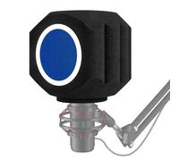 Boule d’isolement de filtre Pop de bouclier de vent de Microphone, mousse insonorisante conception de joint cinq côtés pour réduire efficacement le bruit et les reflets, noir