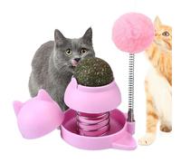 Boule d'à chat - Balles rotatives à lécher pour chat, comestibles et saines avec boule à ressort - Jouets pour chats pour le nettoyage des dents de , friandises murales pour chats, lécher les dent