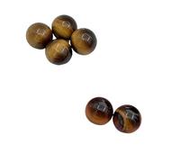 Boule d'agate en cristal de pierre naturelle, 7 pièces, 16mm, ornement sphérique Non poreux for projets de bricolage(19-Tiger'sEye)