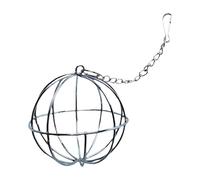 Boule d'alimentation à foin pour lapins : boule à mâcher en acier inoxydable, jeu interactif pour lapins, hamsters, chinchillas, accessoire durable pour mâcher et nourrir