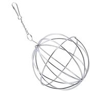 Boule d'alimentation pour Lapin en Acier Inoxydable Sphère Suspendue Distributeur de Foin pour Lapin pour Cochon d'Inde 8cm Petits Animaux de Compagnie