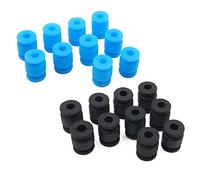 Boule d'amortisseur en Caoutchouc Anti-Vibration, 20 pièces, Boule de Suspension, Boule d'amortissement des Chocs, Compatible avec caméra FPV ou contrôleur de vol(Blue 10 Black 10)
